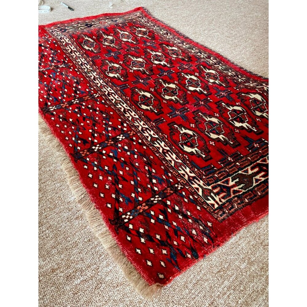 Vintage Persian Bag Face Turcomen Carpet Bag 49x35"